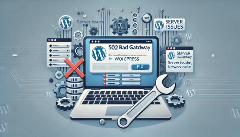 502 Bad Gateway Error in WordPress